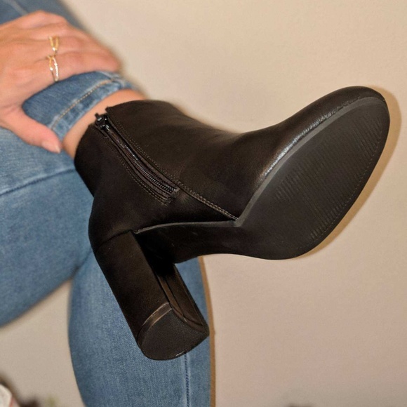 LAST ONE Black Ankle Dress Boots - Picture 3 of 5